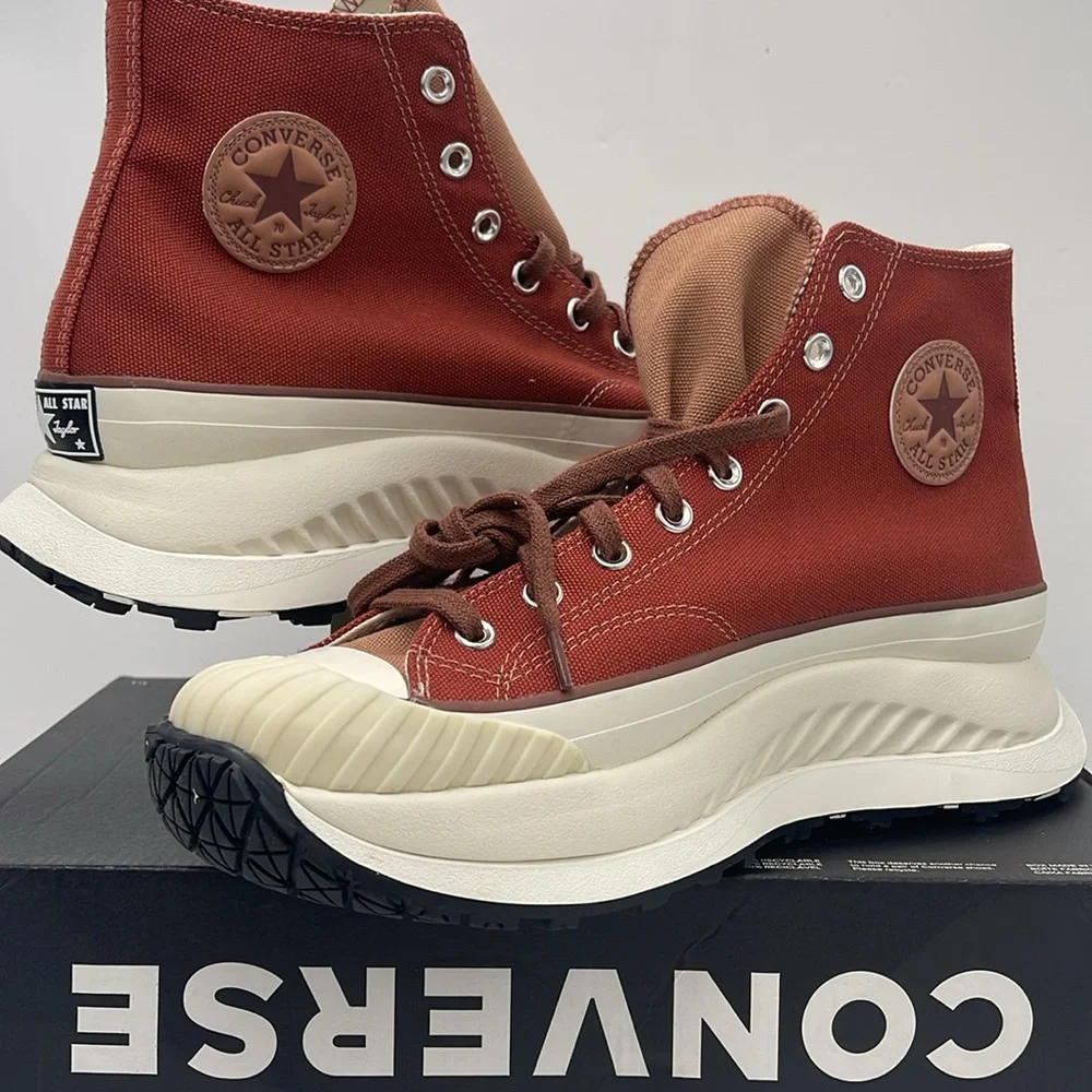 Converse Men’s CHUCK 70 AT-CX HI RITUAL RED/CLAY POT/RED OAK A06119C Platforms